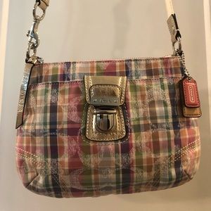 Authentic Coach Plaid Crossbody
